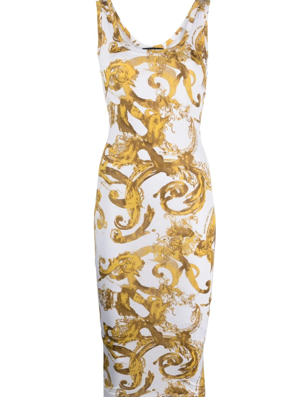 Cheap dress Jeans Barocco-print Couture Women midi Versace 0821